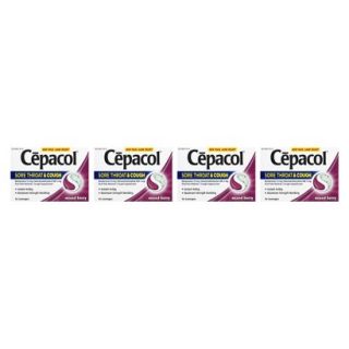 CEPACOL Lozenges Max Numbing Sore Throat + Cough   Mixed Berry, 16 Count, 4 Pack