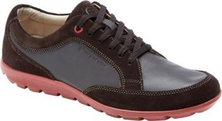 Mens Rockport truWALK Zero II Blucher   Coffee Brown Leather Walking Shoes