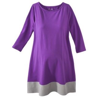 Liz Lange for Target Maternity 3/4 Sleeve Shirt Dress   Purple/Gray XL