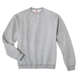 Hanes Premium Mens Fleece Crew Neck Sweatshirt   Grey Heather XXL
