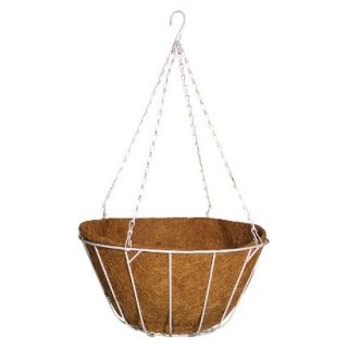 14 Chateau Hanging Basket  Natural  White Chain