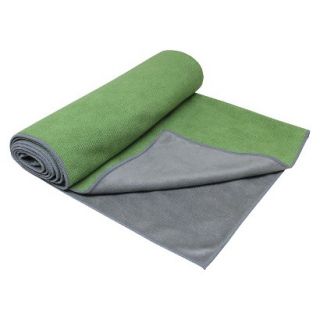 Gaiam Dual Grip Yoga Towel   Green Vine/Charcoal