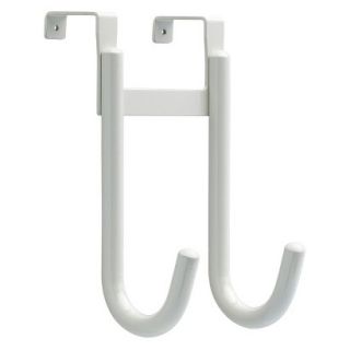Threshold Smooth Over the Door Double Hook   White