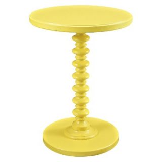 Accent Table Powell Round Spindle Table   Yellow