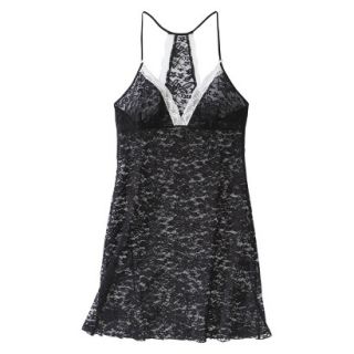 Gilligan & OMalley Womens Lace Chemise   Black M