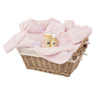 Burts Bees Baby Newborn Girls Organic Welcome Home Basket   Pink 6 9M