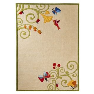 Ivory Tickling Nature Rug   5x7