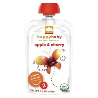 HappyBaby Organic Baby Food Stage 2   Apple & Cherry (16 Pack)