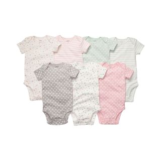 Carters 7 pk. Print Bodysuits   Girls newborn 24m, Assorted, Assorted, Girls