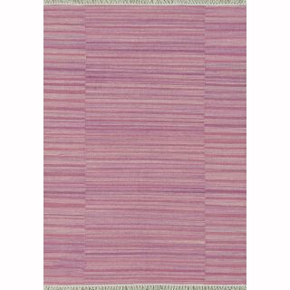 Alexander Home Hand woven Fleur Wool Rug (79 X 99) Pink Size 79 x 99