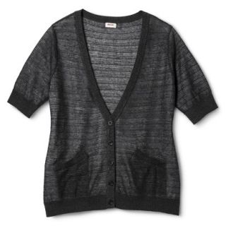 Mossimo Supply Co. Juniors Plus Size Short Sleeve Cardigan   Charcoal 4X