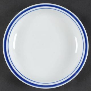 Pottery Barn Pba26 Salad Plate, Fine China Dinnerware   Wide Blue Band Edge,Inne