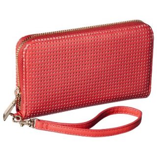 Merona Perforated Cell Phone Case Wallet with Removable Wristlet Strap   Coral