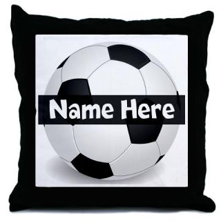  Personalized Soccer Ball Throw Pillow