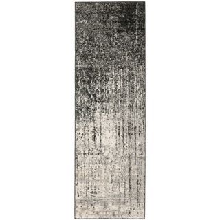 Safavieh Retro Black/ Grey Rug (23 X 11)