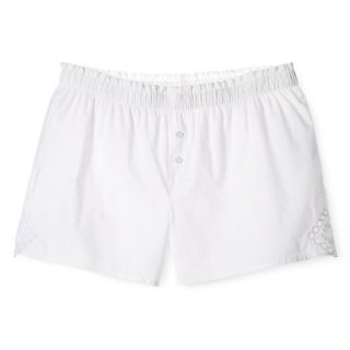 Gilligan & OMalley Womens Embroidery Short   White XXL