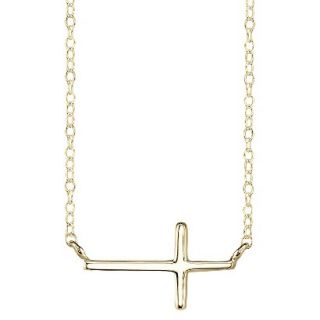Gold Plated over Sterling Silver Pendant Cross   Gold
