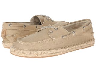 Sperry Top Sider Espadrille 2 Eye Canvas Mens Lace Up Moc Toe Shoes (Tan)