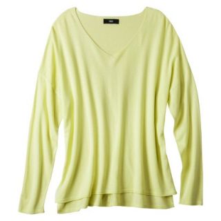 Mossimo Womens Plus Size V Neck Pullover Sweater   Green 1