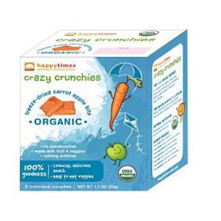 Happy Baby Happy Times Organic Freeze Dried Carrot Apple Bites (6 Pack)