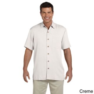Devon and Jones Mens Isla Coconut Button up Camp Shirt Ivory Size XXL