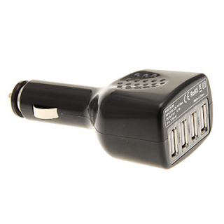 Car Cigarette Lighter Charger 4 USB Port Adapter