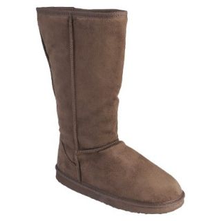 Womens Journee Collection Ladies 12 Inch Faux Suede Boot   Brown (6)