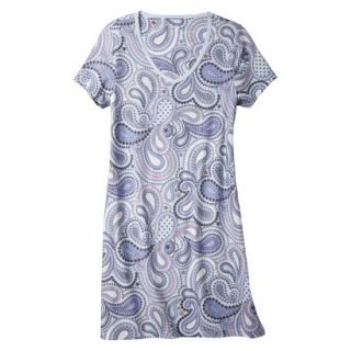 Womens Night Gown   Blue Paisley M