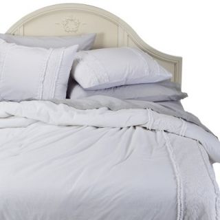 Simply Shabby Chic Pieced Lace Mesh Duvet Set   White (Twin)