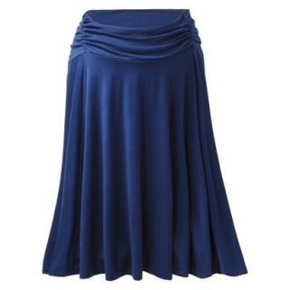 Merona Maternity Fold Over Waist Knit Skirt   Blue L