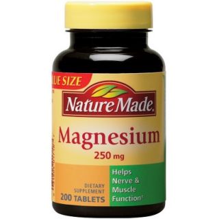 Nature Made Magnesium 250 mg Value Size Tablets   200 Count