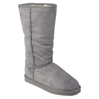 Womens Journee Collection Ladies 12 Inch Faux Suede Boot   Gray (7)