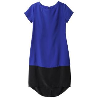 Mossimo Womens Short Sleeve Shift Dress   Athens Blue/Black XXL