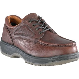 Florsheim Steel Toe Lace Up Oxford Work Shoe   Dark Brown, Size 10 1/2 Extra