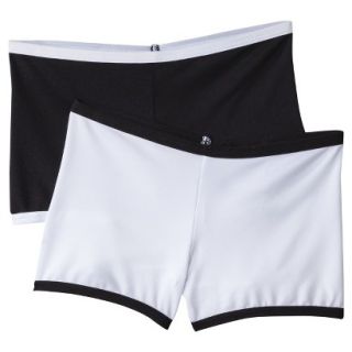 Hanes Girls Play Shorts   Black/White XS