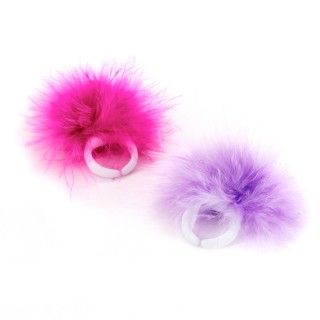 Ring with Marabou Trim