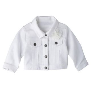 Genuine Kids from OshKosh Newborn Girls Denim Jacket   Fresh White 6 9 M