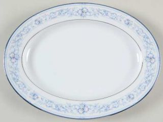 Noritake Dearborn 11 Oval Serving Platter, Fine China Dinnerware   Legendary,Bl