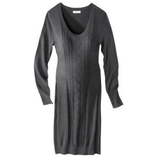 Liz Lange for Target Maternity Long Sleeve Cable Sweater Dress   Gray M