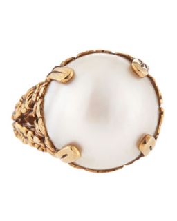 18mm Round Mabe Pearl Ring
