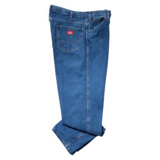 Dickies Mens Regular Fit 5 Pocket Jean   Stone Washed Blue 40x32