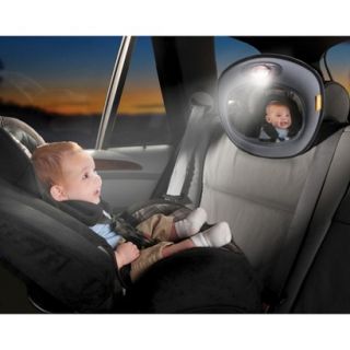 BRICA Day & Night Light Musical Auto Mirror for in Car Safety   Gray