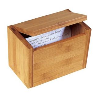 Lipper International Bamboo Recipe Box