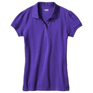 French Toast Girls School Uniform Short Sleeve Fitted Polo   Purple XL
