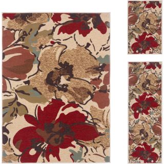 Lagoon Beige 3 piece Area Rug Set