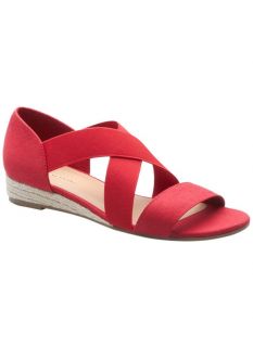 Lane Bryant Plus Size Sliver wedge espadrille     Womens Size 7 W, Red