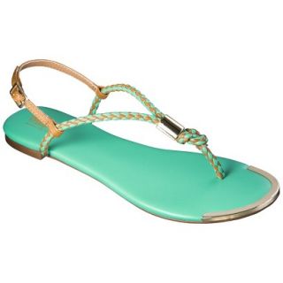 Womens Mossimo Audrey Braided Strap Sandal   Turquoise 6.5