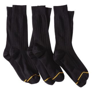 Auro a Gold Toe Brand Mens 3pk Ribbed Dress Socks   Black