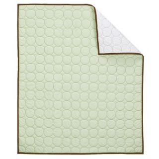 Quilted Baby Quilt   Green/Chocolate