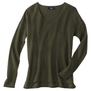 Mossimo Womens V Neck Pullover Sweater   Paris Green L